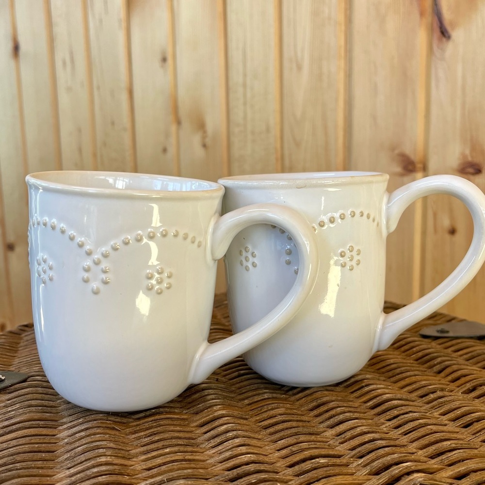 FOOD NETWORK (set of 2) beaded Fontinella mugs